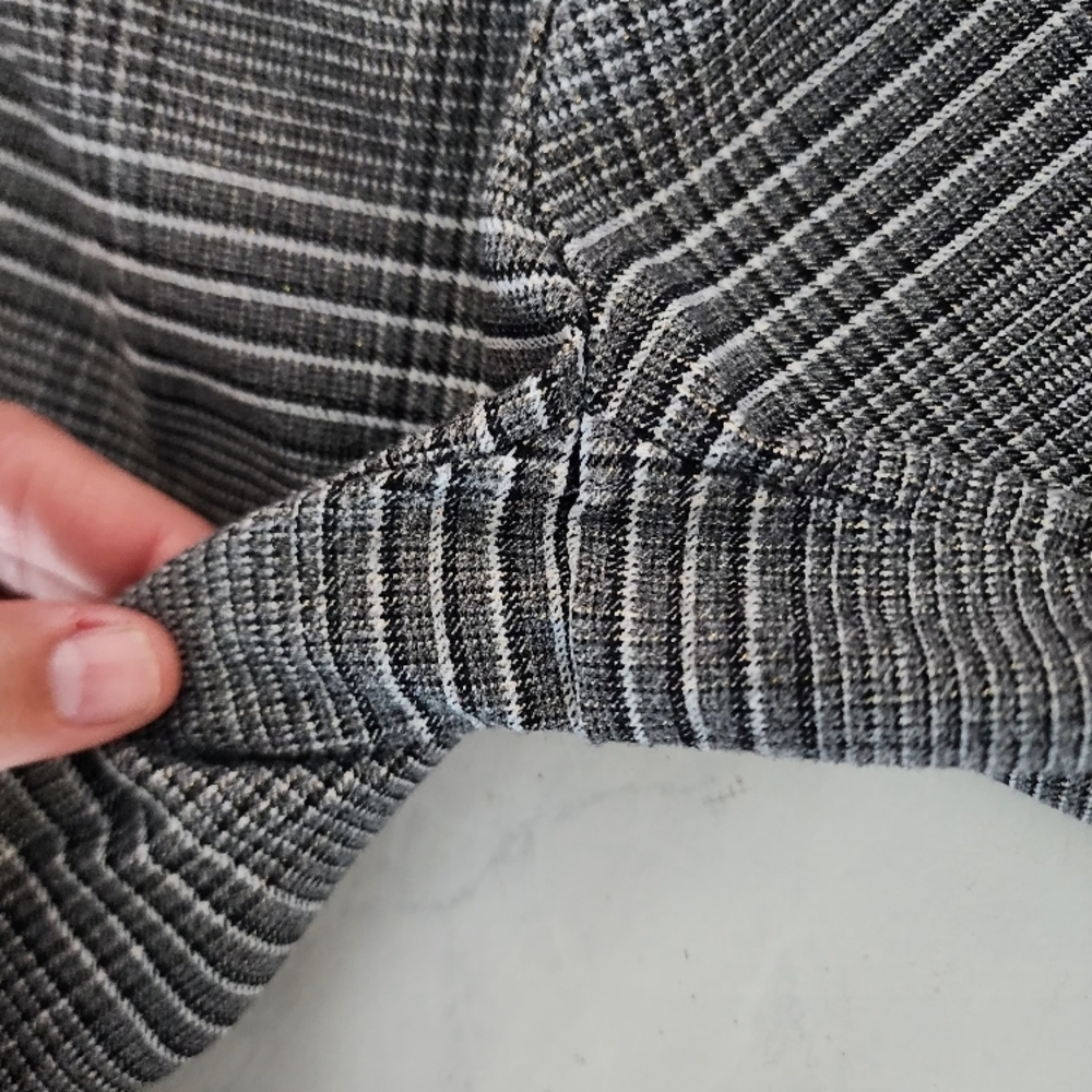 Maison D' Amelie Gray Plaid Pants Sparkle - Picture 2 of 13